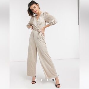 ASOS VILA Mauve Champagne Jumpsuit